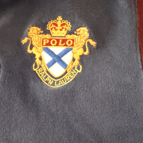 Polo Ralph Lauren Vintage Rugby-Style Patchwork Long Sleeve Shirt - Picture 11 of 14